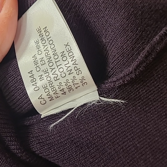 *2/$30 winter sale* Vintage EUC Jessica s.MP offshoulder deep purple sweater - Picture 4 of 5